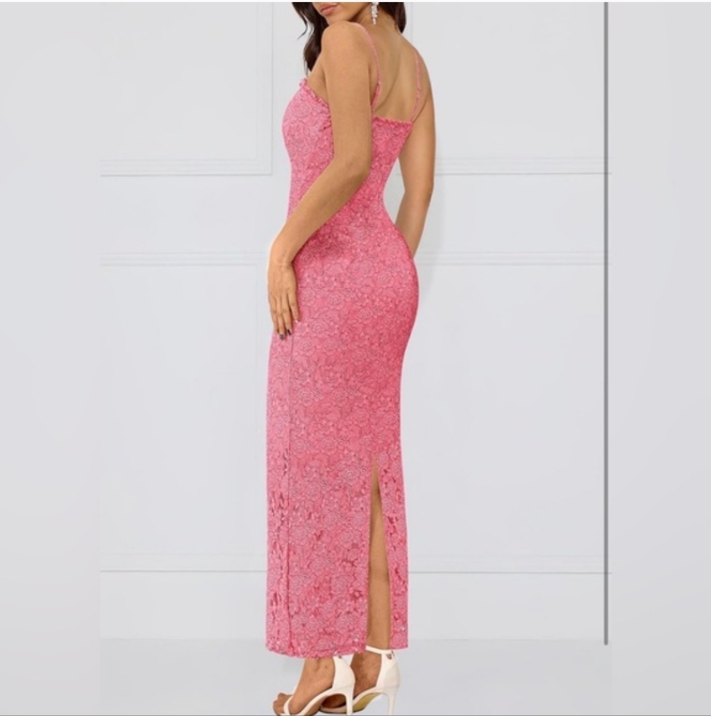 Prettygarden Lace Floral Bodycon Semi Formal Party Wedding Guest Size M Nwt — image 2 of 6